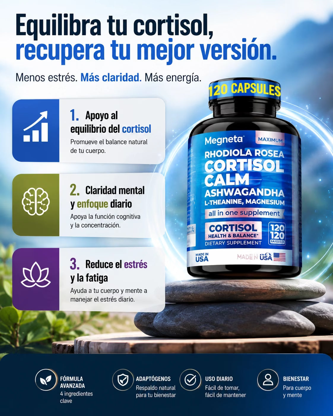 Cortisol Calm y Ashwagandha